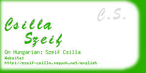 csilla szeif business card